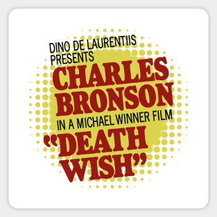 Death Wish – Poster Titles (with halftone pattern) Sticker